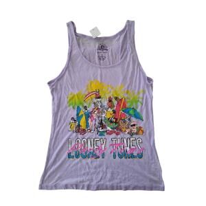 ❄️2/$5❄️[B7] NEW Looney Tunes Burnout Tank Top T-Shirt, Size Medium